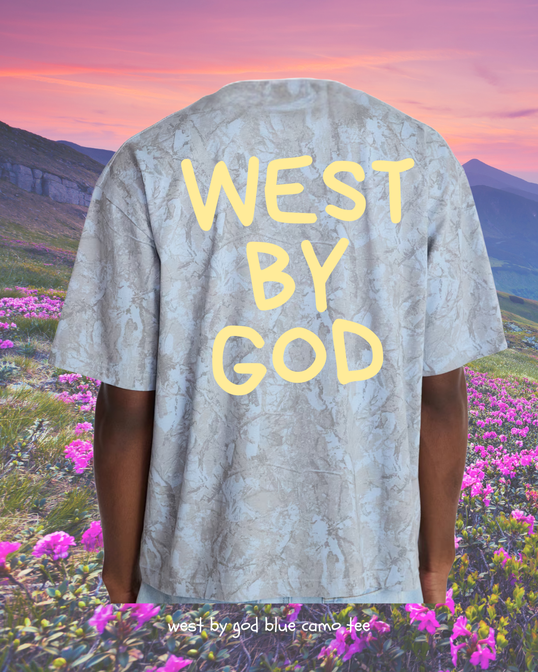 blue camo west by tee